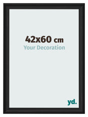 Cornice 42x60cm Grana Di Legno Nero MDF Lazio Davanti Dimensione | Yourdecoration.it