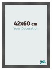 Cornice 42x60cm Nero Argento Lucido MDF Pisa Davanti Dimensione | Yourdecoration.it