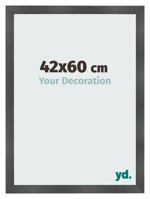 Cornice 42x60cm Nero Argento Lucido MDF Pisa Davanti Dimensione | Yourdecoration.it
