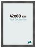 Cornice 42x60cm Nero Argento Lucido MDF Pisa Davanti Dimensione | Yourdecoration.it