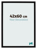Cornice 42x60cm Nero Lucente MDF Bologna Davanti Dimensione | Yourdecoration.it