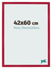 Cornice 42x60cm Rosso MDF Bologna Davanti Dimensione | Yourdecoration.it