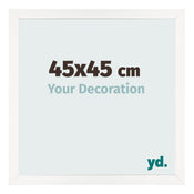 Cornice 45x45 cm Bianco Lucente MDF Bologna Davanti Dimensione | Yourdecoration.it