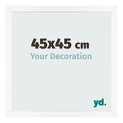 Cornice 45x45 cm Bianco Opaco MDF Bologna Davanti Dimensione | Yourdecoration.it