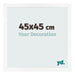Cornice 45x45 cm Bianco Opaco MDF Bologna Davanti Dimensione | Yourdecoration.it