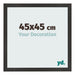 Cornice 45x45 cm Nero Opaco MDF Bologna Davanti Dimensione | Yourdecoration.it