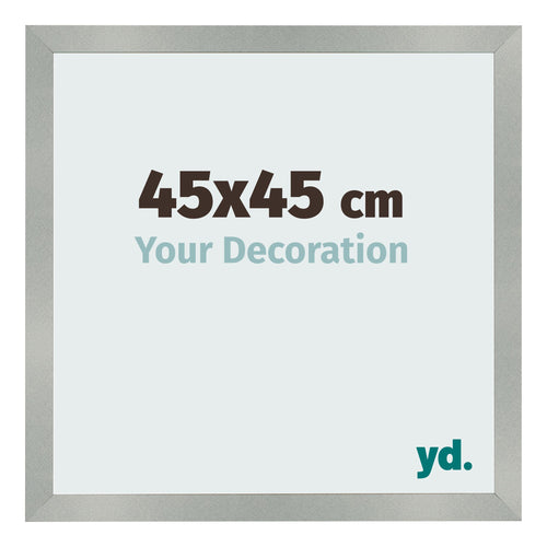 Cornice 45x45cm Alluminio Spazzolato MDF Bologna Davanti Dimensione | Yourdecoration.it