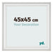 Cornice 45x45cm Bianco Spazzato MDF Lazio Davanti Dimensione | Yourdecoration.it