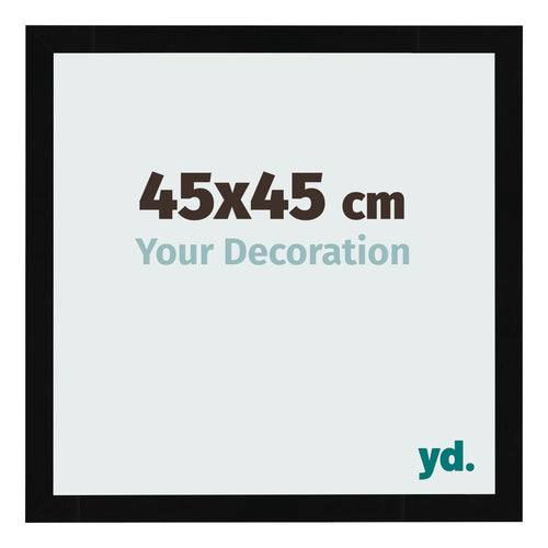 Cornice 45x45cm Nero Lucente MDF Bologna Davanti Dimensione | Yourdecoration.it