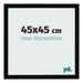 Cornice 45x45cm Nero Lucente MDF Bologna Davanti Dimensione | Yourdecoration.it