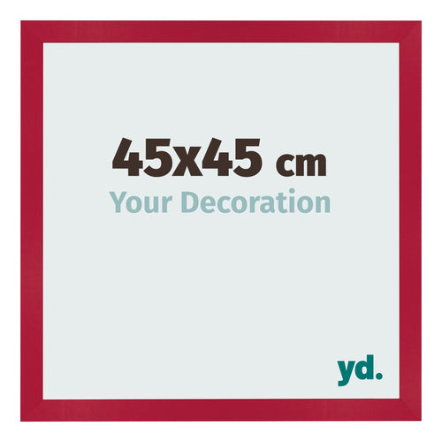 Cornice 45x45cm Rosso MDF Bologna Davanti Dimensione | Yourdecoration.it
