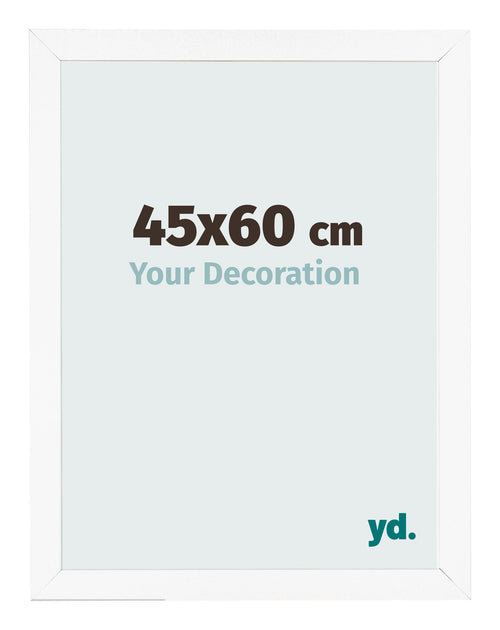 Cornice 45x60 cm Bianco Opaco MDF Bologna Davanti Dimensione | Yourdecoration.it