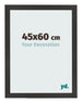 Cornice 45x60 cm Nero Opaco MDF Bologna Davanti Dimensione | Yourdecoration.it