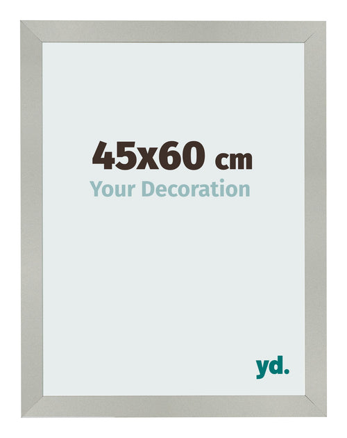Cornice 45x60cm Argento Opaco MDF Bologna Davanti Dimensione | Yourdecoration.it