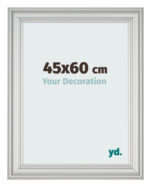 Cornice 45x60cm Argento Opaco MDF Lazio Davanti Dimensione | Yourdecoration.it