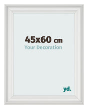 Cornice 45x60cm Bianco Spazzato MDF Lazio Davanti Dimensione | Yourdecoration.it