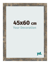Cornice 45x60cm Blu Oro Fondente MDF Bologna Davanti Dimensione | Yourdecoration.it