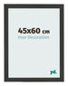 Cornice 45x60cm Grana Di Legno Nero MDF Bologna Davanti Dimensione | Yourdecoration.it