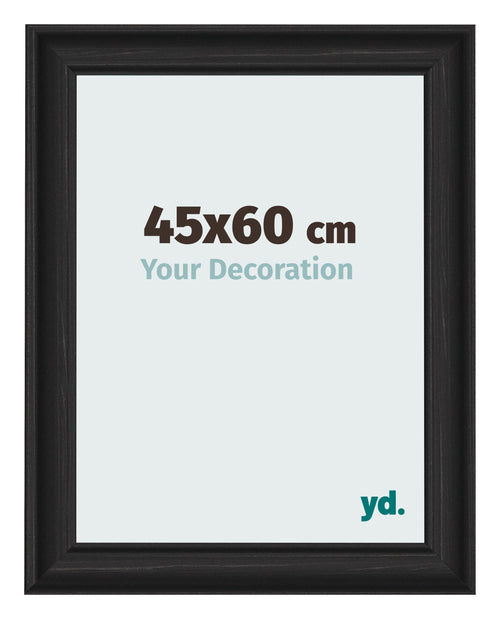 Cornice 45x60cm Grana Di Legno Nero MDF Lazio Davanti Dimensione | Yourdecoration.it