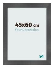 Cornice 45x60cm Nero Argento Lucido MDF Pisa Davanti Dimensione | Yourdecoration.it