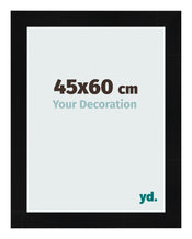 Cornice 45x60cm Nero Argento Lucido MDF Pisa Davanti Dimensione | Yourdecoration.it