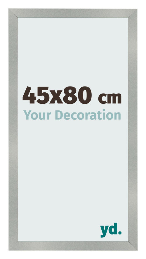 Cornice 45x80cm Alluminio Spazzolato MDF Bologna Davanti Dimensione | Yourdecoration.it