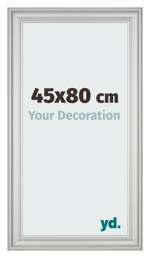Cornice 45x80cm Argento Opaco MDF Lazio Davanti Dimensione | Yourdecoration.it