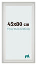 Cornice 45x80cm Bianco Spazzato MDF Lazio Davanti Dimensione | Yourdecoration.it