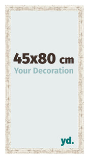 Cornice 45x80cm Bianco Vintage MDF Bologna Davanti Dimensione | Yourdecoration.it