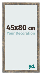 Cornice 45x80cm Blu Oro Fondente MDF Bologna Davanti Dimensione | Yourdecoration.it
