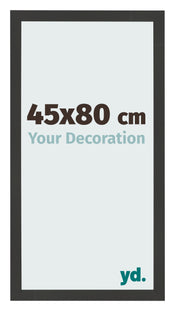 Cornice 45x80cm Grana Di Legno Nero MDF Bologna Davanti Dimensione | Yourdecoration.it
