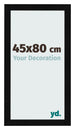 Cornice 45x80cm Nero Argento Lucido MDF Pisa Davanti Dimensione | Yourdecoration.it