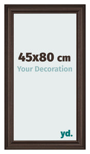 Cornice 45x80cm Quercia Scura MDF Lazio Davanti Dimensione | Yourdecoration.it