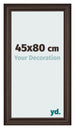 Cornice 45x80cm Quercia Scura MDF Lazio Davanti Dimensione | Yourdecoration.it