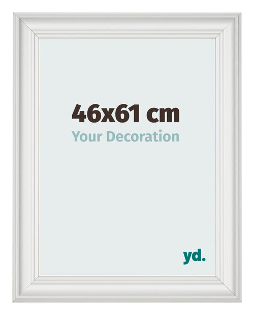 Cornice 46x61cm Bianco Spazzato MDF Lazio Davanti Dimensione | Yourdecoration.it