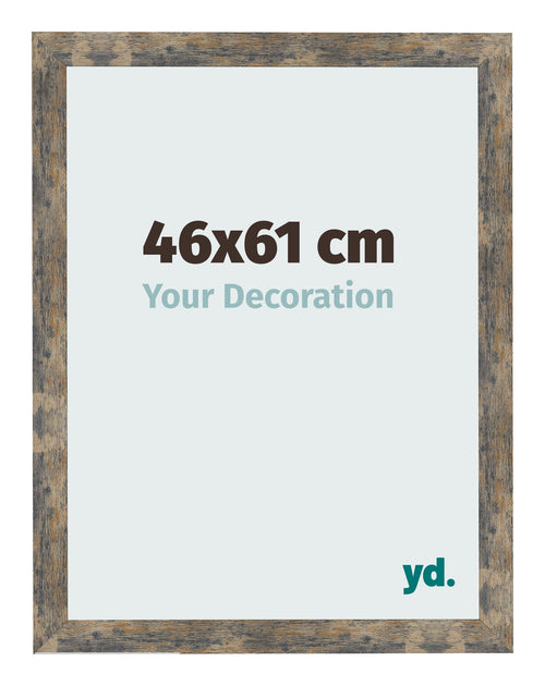 Cornice 46x61cm Blu Oro Fondente MDF Bologna Davanti Dimensione | Yourdecoration.it