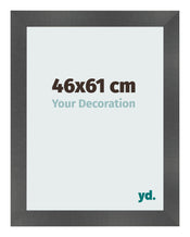 Cornice 46x61cm Nero Argento Lucido MDF Pisa Davanti Dimensione | Yourdecoration.it