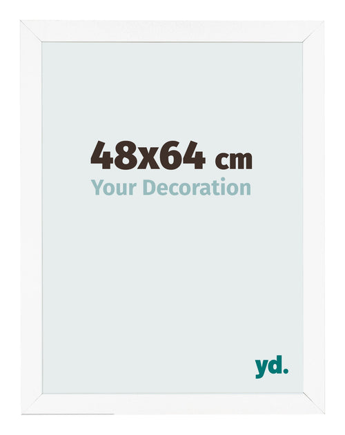 Cornice 48x64 cm Bianco Opaco MDF Bologna Davanti Dimensione | Yourdecoration.it