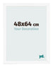 Cornice 48x64 cm Bianco Opaco MDF Bologna Davanti Dimensione | Yourdecoration.it