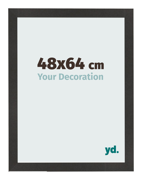Cornice 48x64 cm Nero Opaco MDF Bologna Davanti Dimensione | Yourdecoration.it