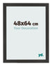 Cornice 48x64 cm Nero Opaco MDF Bologna Davanti Dimensione | Yourdecoration.it
