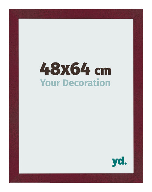 Cornice 48x64 cm Vino Rosso Spazzato MDF Bologna Davanti Dimensione | Yourdecoration.it
