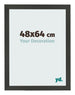 Cornice 48x64cm Antracite MDF Bologna Davanti Dimensione | Yourdecoration.it