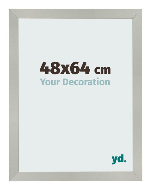 Cornice 48x64cm Argento Opaco MDF Bologna Davanti Dimensione | Yourdecoration.it