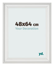Cornice 48x64cm Bianco Spazzato MDF Lazio Davanti Dimensione | Yourdecoration.it