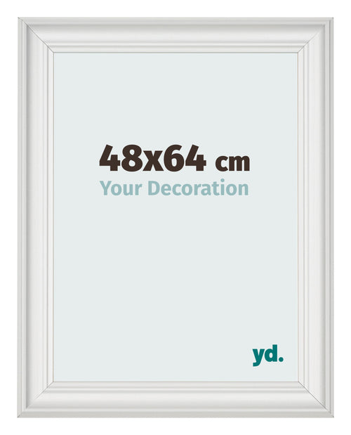 Cornice 48x64cm Bianco Spazzato MDF Lazio Davanti Dimensione | Yourdecoration.it
