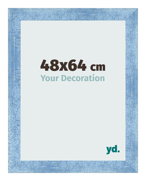 Cornice 48x64cm Blu Acceso Spazzato MDF Pisa Davanti Dimensione | Yourdecoration.it
