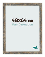 Cornice 48x64cm Blu Oro Fondente MDF Bologna Davanti Dimensione | Yourdecoration.it