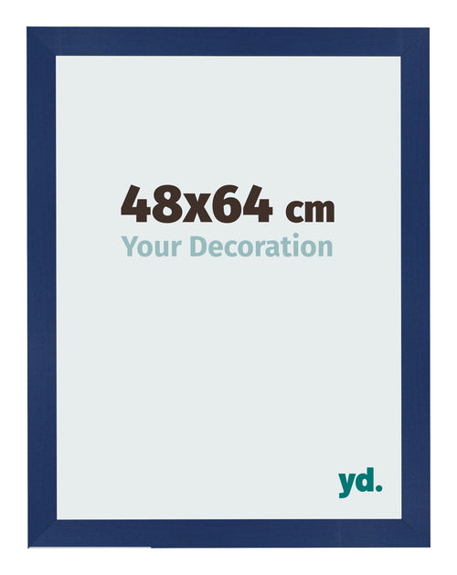 Cornice 48x64cm Blu Scuro Spazzato MDF Bologna Davanti Dimensione | Yourdecoration.it