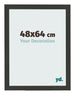Cornice 48x64cm Grana Di Legno Nero MDF Bologna Davanti Dimensione | Yourdecoration.it